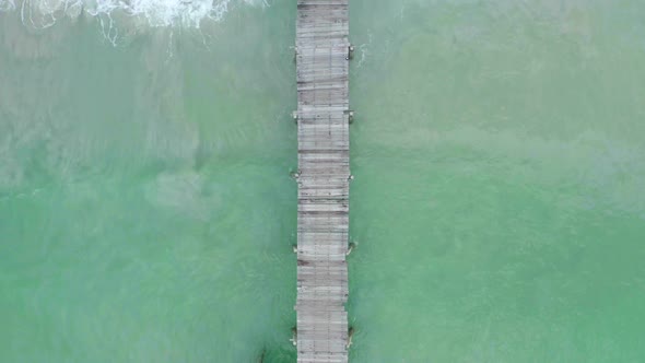 Bang Bao Beach Wooden Pier in Koh Kood Trat Thailand