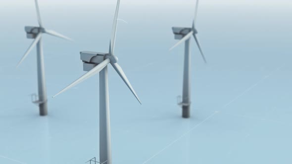 Development Project of Windmills System. Renewable Energy. Eco-Friendly Source.