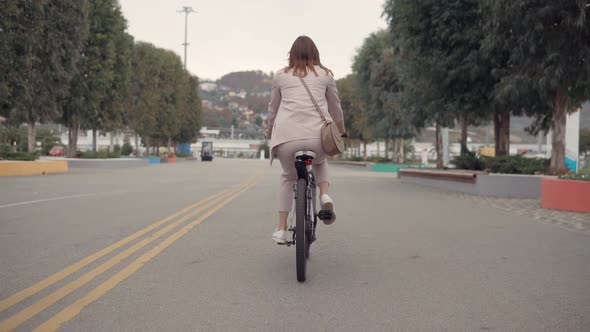 Lovely Woman on a Bike