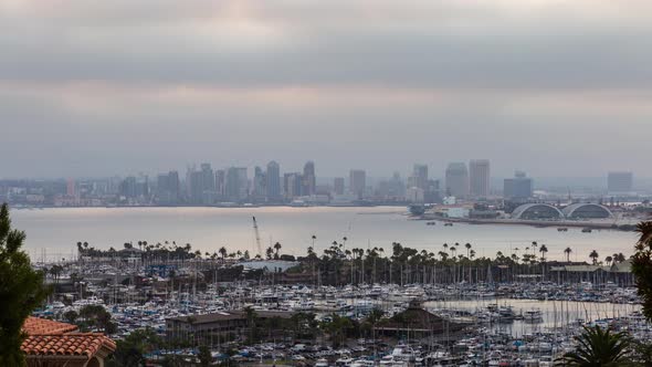 Downtown San Diego Night to Day Sunrise