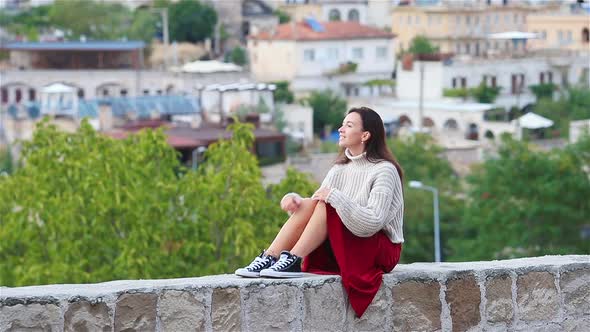 Beautiful Woman on Vacation in Cappadocia