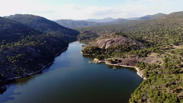 Aerial view near San Juan, Balearic Islands, Mallorca, Spain