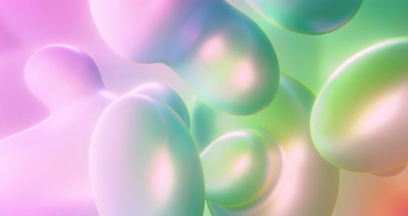 Abstract Background with Colorful Pink Bubbles and Gradient