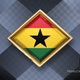Ghana Flag Rotating Badge 4K Looping with Transparent Background - VideoHive Item for Sale