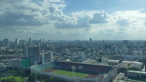 Beautiful building architecture around Bangkok city in Thailand