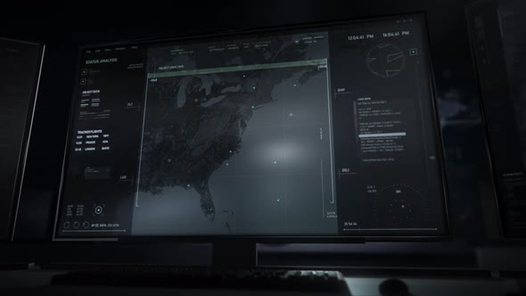 Tracking Criminal Organisation Plane In Spy Satellite Radar Control Interface alt