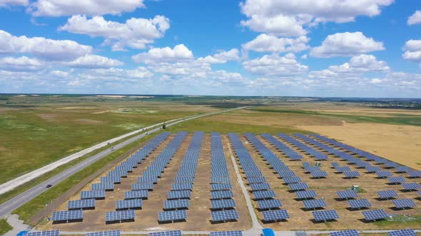 Solar Panels Aerial View