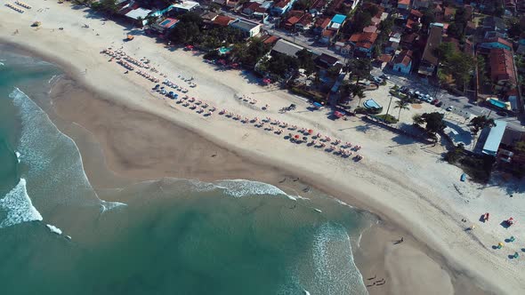 Tropical summer beach. Brazilian beach tourism landmark.