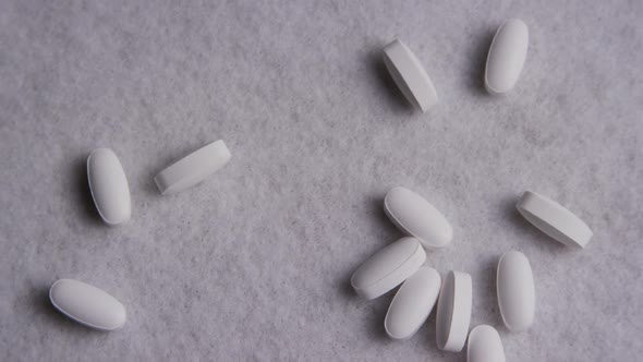 Rotating stock footage shot of vitamins and pills - VITAMINS 0051