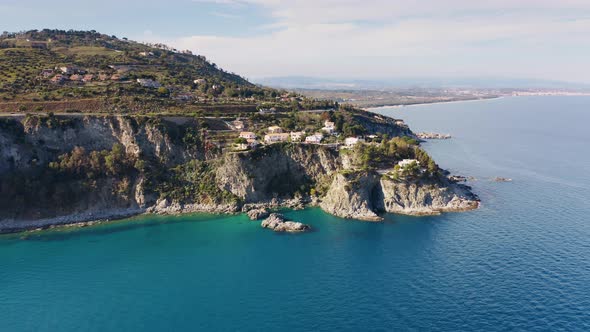 Pietragrande Cliff Near Montauro City Calabria South Italy