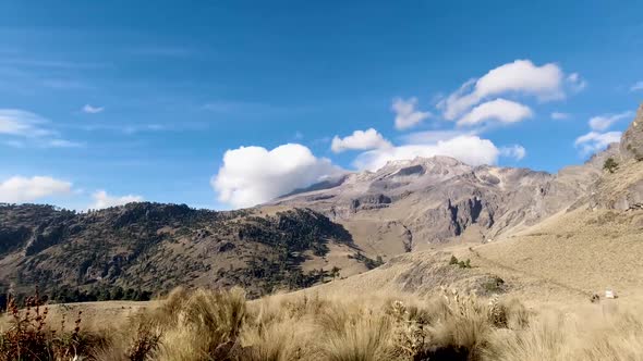 A timelapse of clouds rolling over the peak of Iztaccíhuatl, the third highest mountain in Mexico