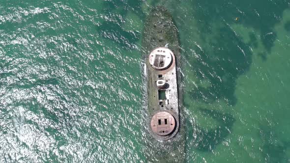 The Wreck of HMVS Cerberus in Port Philip Melbourne Australia Bird's Eye View