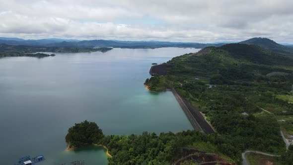 Aerial View of Fish Farms in Norway