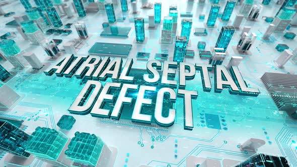 Atrial Septal Defect with Medical Digital Technology Concept