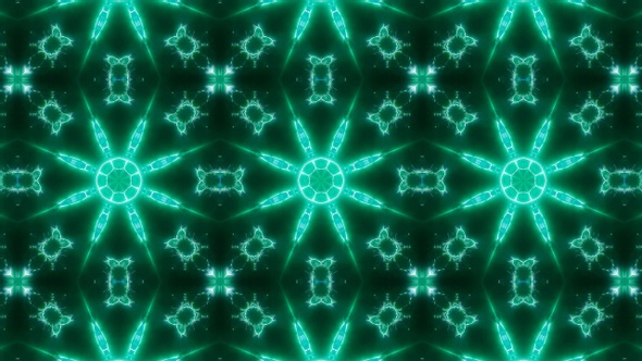 Shining Green Laser Beam Light Kaleidoscope Loop 4K 12