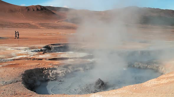 Iceland Volcanic Field Fumarole Hot Spring