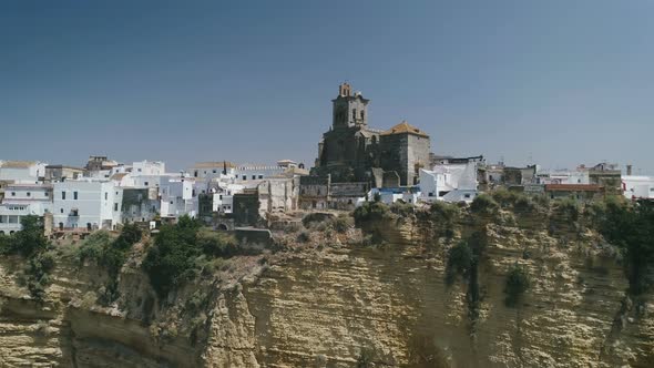 Aerial View Of Medieval Castle On The Cliff