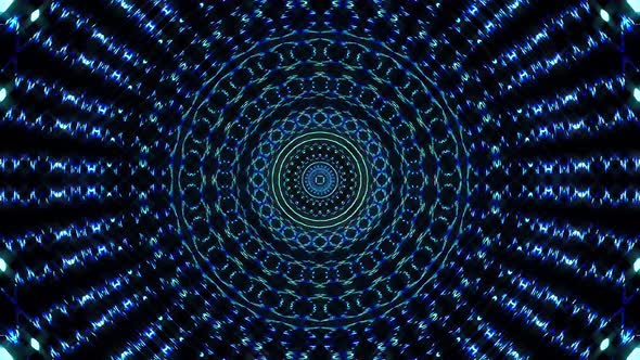 abstract light governing blue color, kaleidoscope