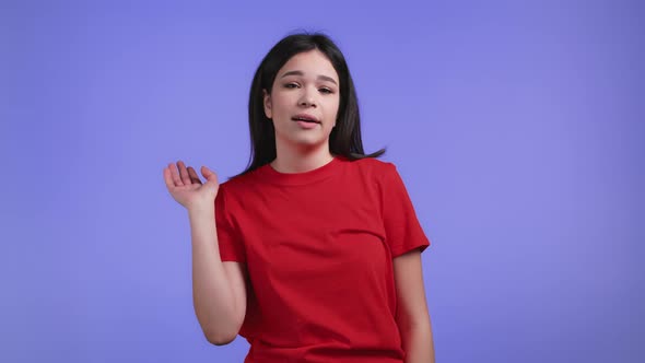 Young Woman Showing Gesture of Nonsense Not Serious