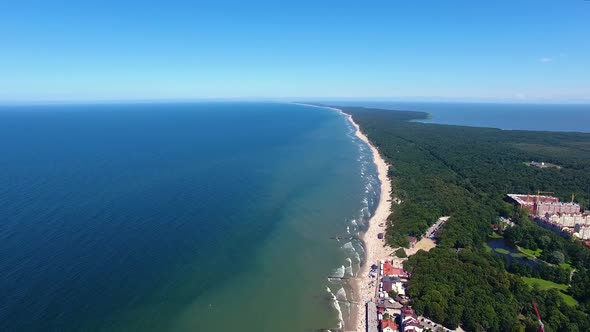  Aerial view of the Curonian Spit in summer