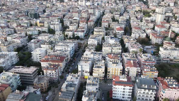 Aerial View Alanya Turkey  Resort Town Seashore