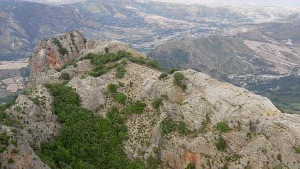 Aerial view of Tre Pizzi Mount in Calabria, Italy.