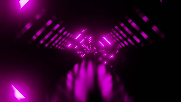 Purple Blinking Rhombus Neon Vj Loop Tunnel HD