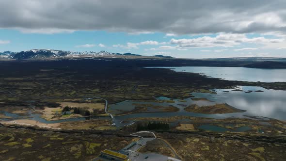 The Well Visible Tectonic Plate at Thingvellir National Park in Iceland