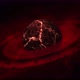 Destroyed planet in space with red rings and nuclear lightning. Dead planet in cosmos. Asteroid belt - VideoHive Item for Sale