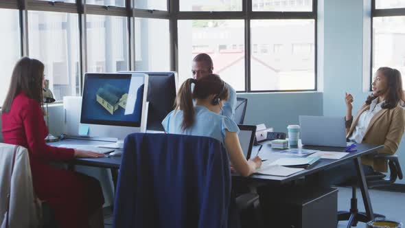 Business people working in modern office