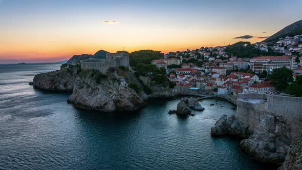 Time Lapse of Dubrovnik Old Town in Croatia