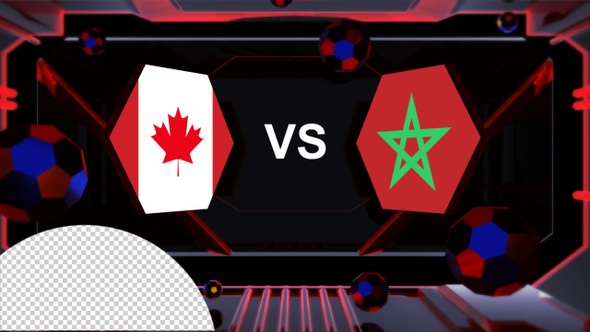 Canada Vs Morocco Football World Cup Qatar 2022 Vs Card Transition