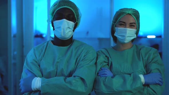 Doctors wearing personal protective equipment fighting against corona virus outbreak