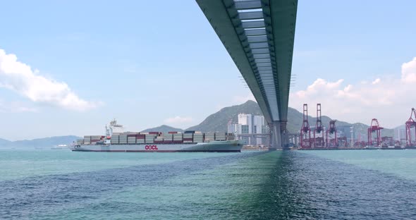 Kwai Tsing Container Terminal in Hong Kong