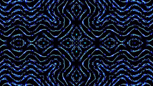 Bright abstract light governing blue color, kaleidoscope