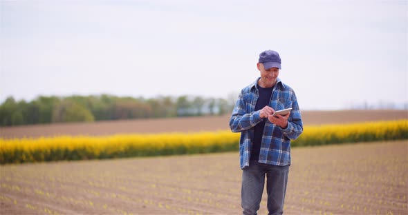 Portrait of Agriculture Farmer Working at Farm