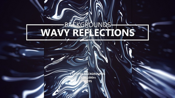 Wavy Reflections Dark Abstract Backgrounds