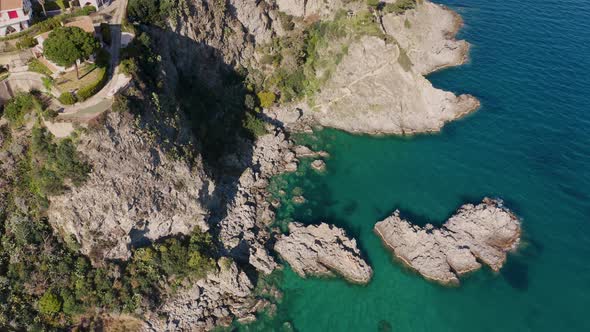 Pietragrande Cliff Near Montauro City Calabria South Italy