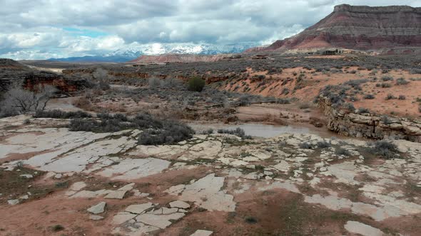 descending onto Red Rock, Utah