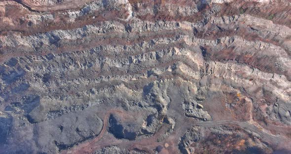 This Area Opencast Mining Quarry with of Machinery at Work