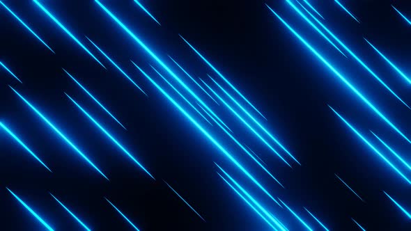 Abstract Speed Light Blue Lines Fly Diagonal Effect on Black Background
