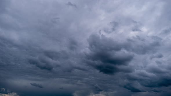 Timelapse of Dramatic Storm Clouds Moving in the Sky