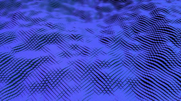 Volumetric wave-like movement of cubes