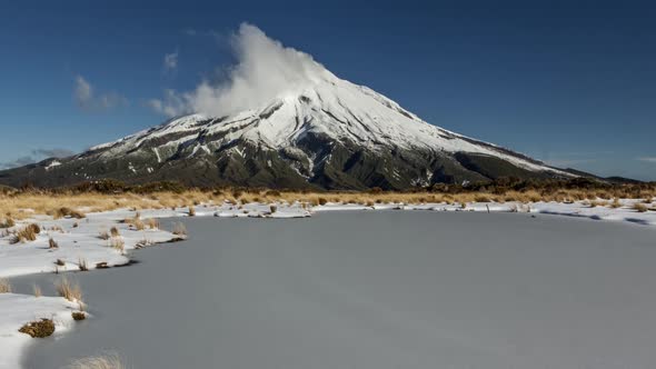 Taranaki volcano in New Zealand