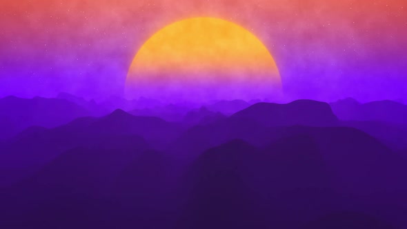 Mountains Sunset Background