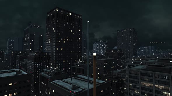 3D City Dark Night
