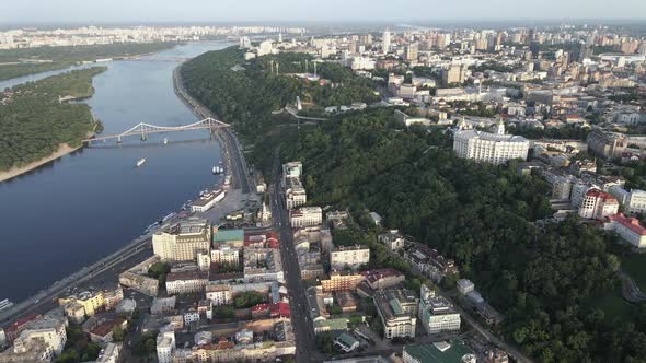 View of Kyiv From Above. Ukraine. Aerial View