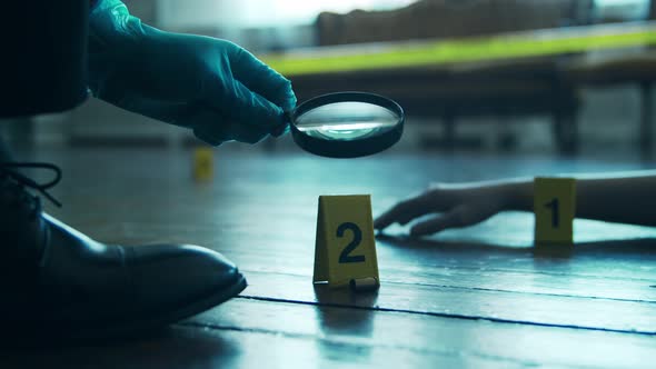 Closeup of a Crime Scene in a Deceased Person's Home.