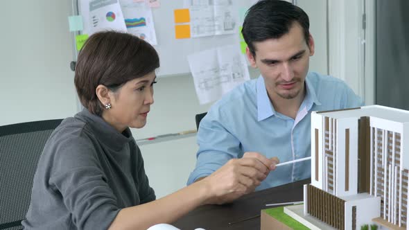 Architects design building model