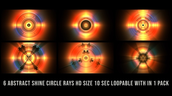 Abstract Shine Circle Rays Orange Pack V01 alt
